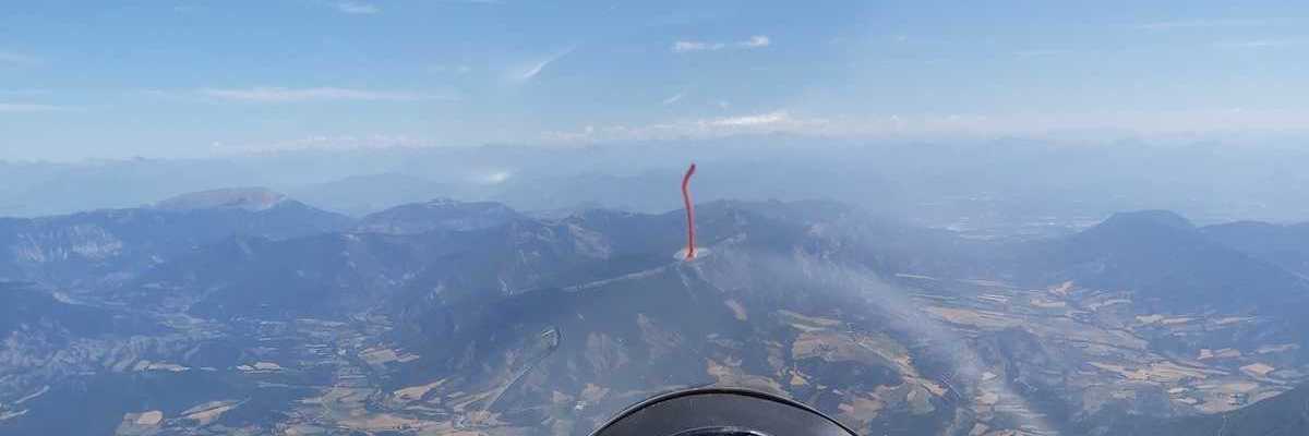 Flugwegposition um 10:50:52: Aufgenommen in der Nähe von Département Hautes-Alpes, Frankreich in 2491 Meter